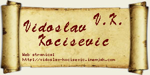 Vidoslav Kočišević vizit kartica